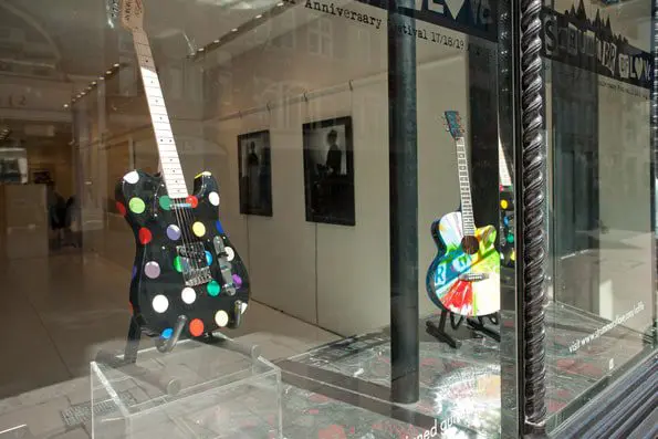 Damien Hirst Art Guitars for Joe Strummer