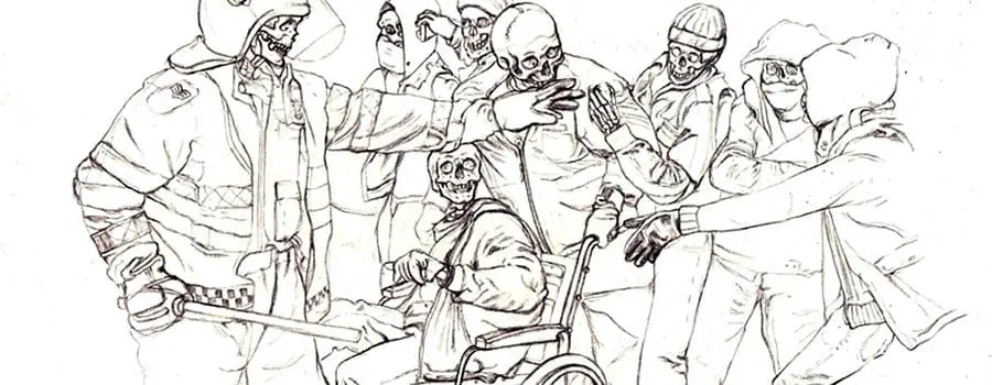 Help! Tories on the March – Blue Plague by Lisa Cradduck at West Lane South