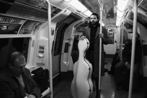 coat Ricard Anderson, shirt Ben Sherman, trousers Beyond Retro, belt stylist's own