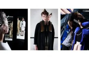 Schall & Schnabel Shoot: LEFT: Rosalie wears top MICHAEL SONTAG, skirt GLAW, coat & skirt LOUISE FRIEDLANDER. MIDDLE: Suit & sweater IVAN MAN, coat & accessories MARTIN NIKLAS WIESER. RIGHT: tank top AUGUST, shorts VLADIMIR KARALEEV, trench coat SOULLAND.