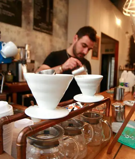 Lawrence Hunt gets a Barista Class at the Artisan Coffee School