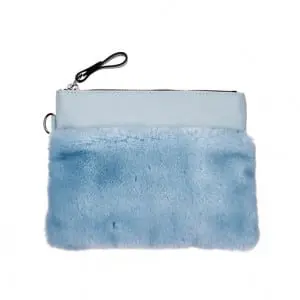 Faux-fur Womens fashion accessories Romy London, Powder Blue