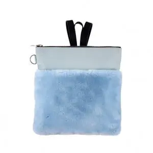 Faux-fur Womens fashion accessories Romy London, Powder Blue