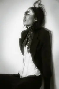 Je t'aime Taner Tumkaya: Anita wears blazer by Morris Hanks, harness by Mother of London, trousers by Harold Kensington, alain resnais