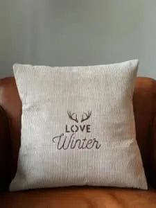 love winter cushion