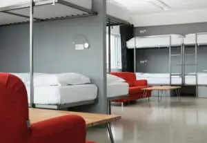 staying in a hostel
