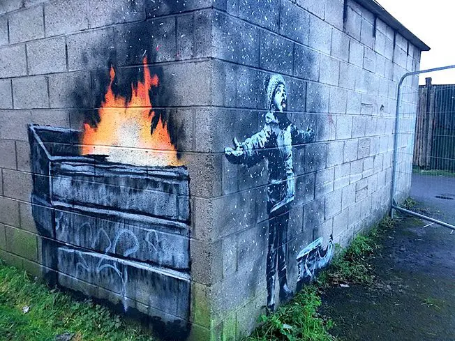 Banksy wall art