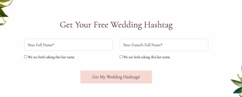 Trending Wedding Hashtag