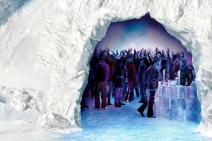 party in an Ice Cave