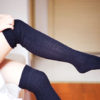 wearing compression stockings