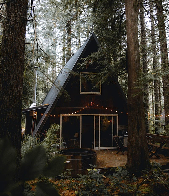 living in a log cabin