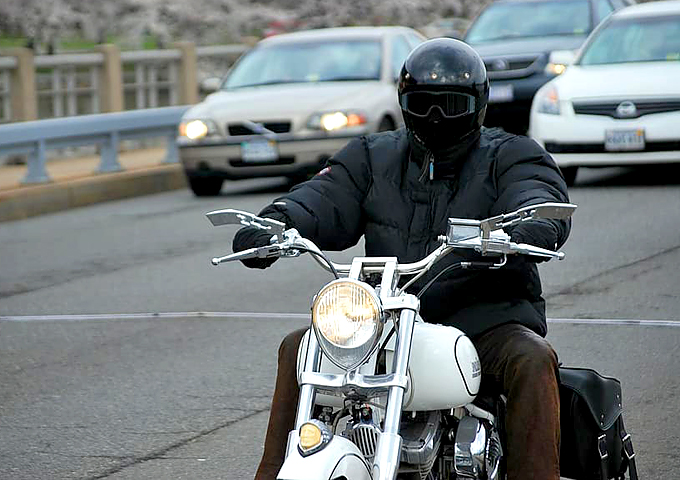 Lane Splitting Motorbike