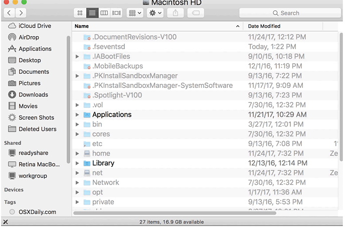mac Hidden Files