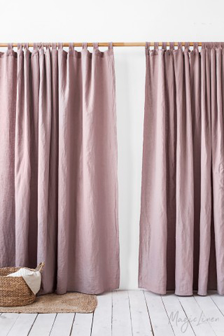 Linen curtains