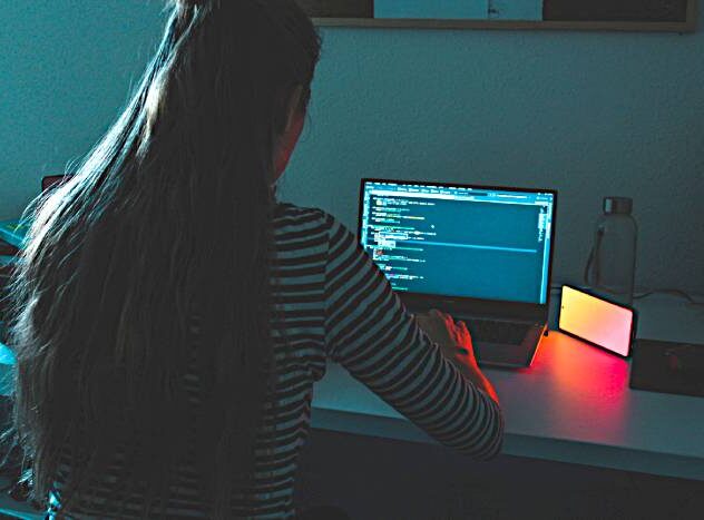woman coding