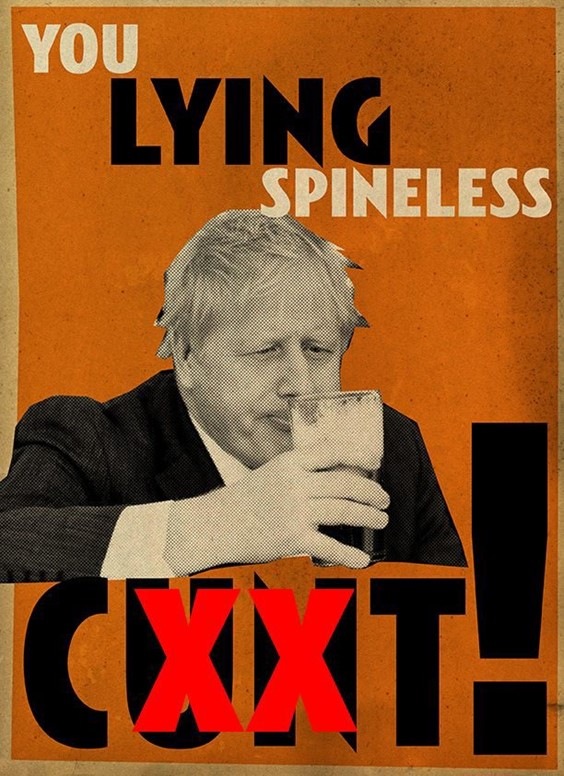 Boris poster partygate