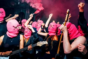 Pussy Riot storm the Russian Pavilion
