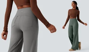 Wide Leg Yoga Pants with Pockets